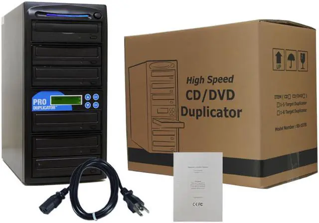 Alt view image 4 of 11 - Produplicator 1 to 5 24X Burner CD DVD Duplicator - Standalone Copier Duplication Tower (ESDVDS24X05)