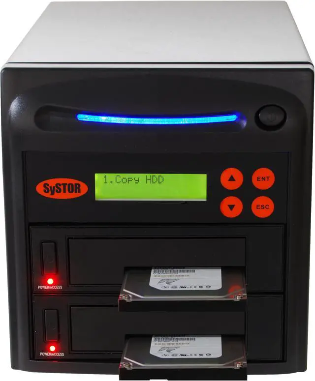 Alt view image 2 of 7 - Systor 1:1 SATA Hard Drive Duplicator & Sanitizer - 5.4GB/Min - Copy & Erase 2.5 SDD Solid State & 3.5 HDD Disks (SYS101HS-DP) - 90MB/Sec, Dual Port Hot Swap