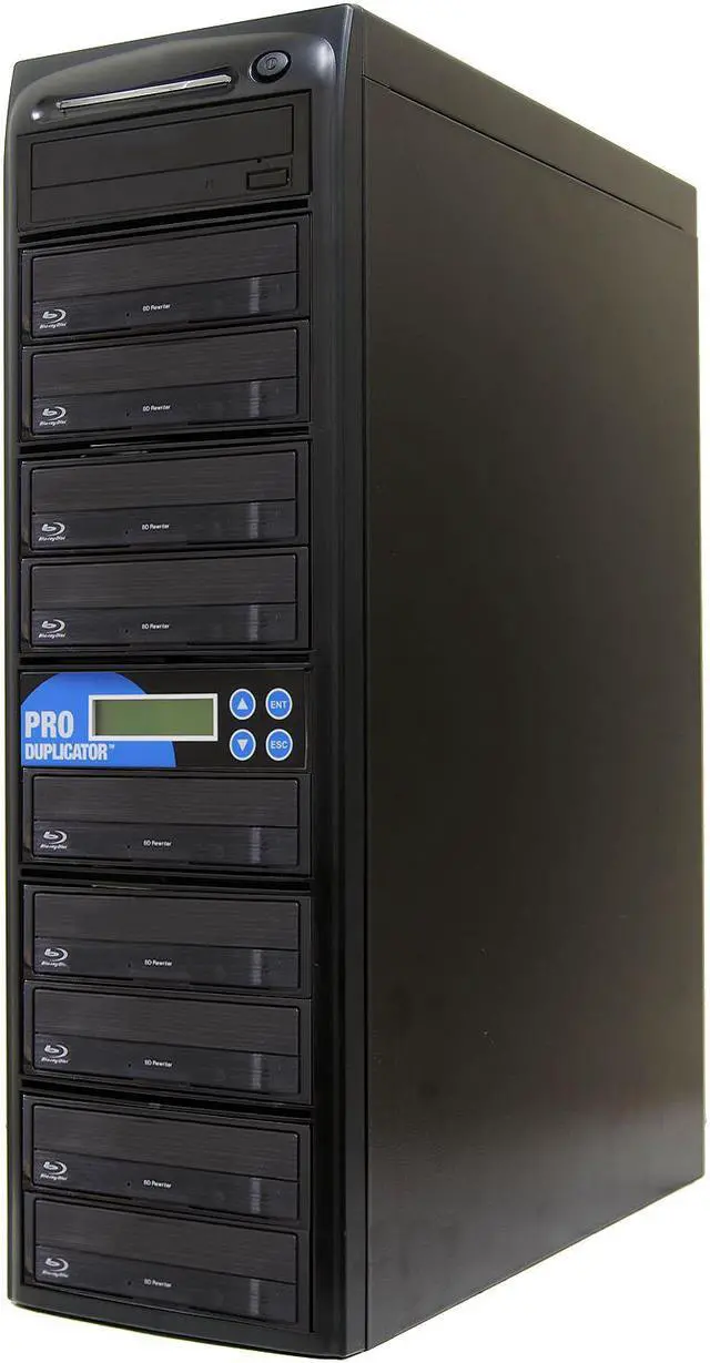 Alt view image 2 of 3 - Produplicator 1 to 9 14x Blu-ray Burner BD Duplicator - BDXL M-DISC CD DVD Copier Standalone Duplication Tower (ESBR09)