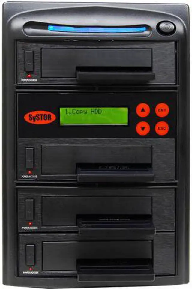 Alt view image 2 of 4 - Systor 1:3 SATA Hard Drive Duplicator & Sanitizer - 18GB/Min - Copy & Erase 2.5 SDD Solid State & 3.5 HDD Disks (SYS303DP) - 300MB/Sec, Dual Port Hot Swap