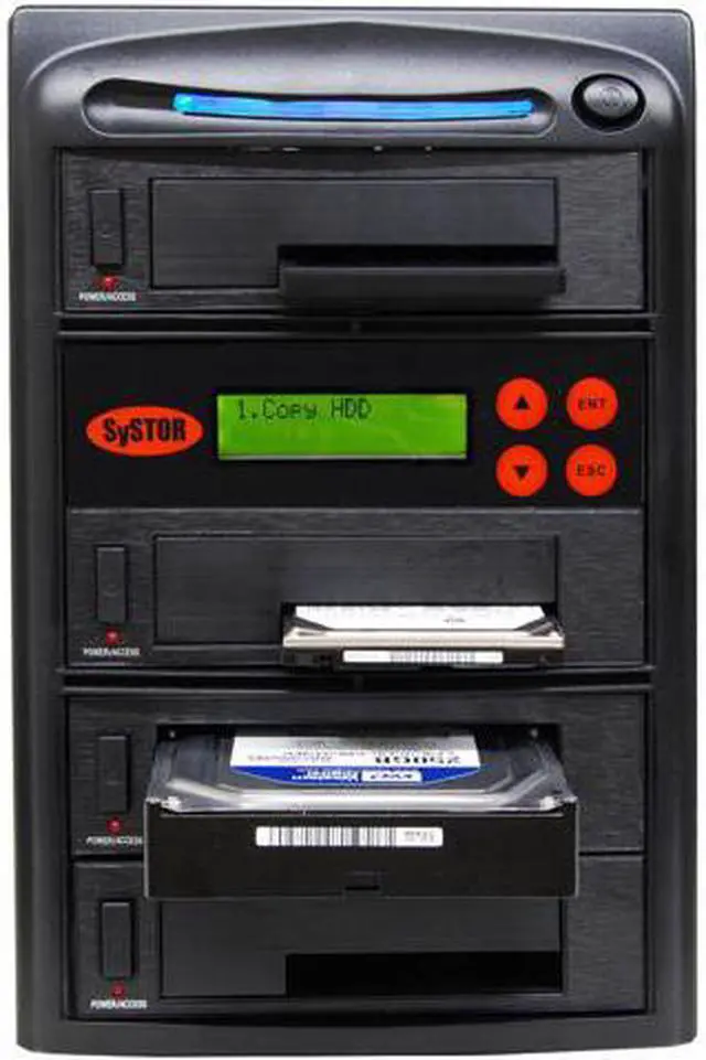 Alt view image 3 of 4 - Systor 1:3 SATA Hard Drive Duplicator & Sanitizer - 18GB/Min - Copy & Erase 2.5 SDD Solid State & 3.5 HDD Disks (SYS303DP) - 300MB/Sec, Dual Port Hot Swap