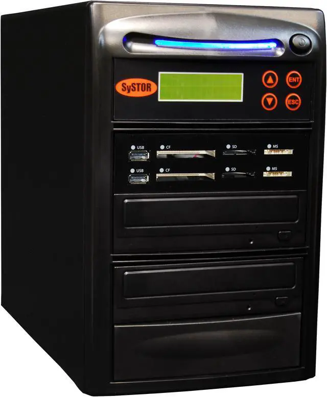 Main image of Systor 1 to 1 All-in-One Combo - Flash Media Card (USB/SD/CF/MS) + Single DVD Duplicator - SYS-USBSDCF-01