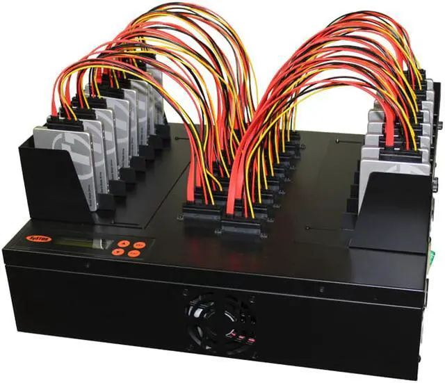 Alt view image 2 of 4 - Systor 1:15 Flatbed SATA Hard Drive Duplicator & Sanitizer - 9GB/Min - Copy & Erase 2.5 SDD Solid State & 3.5 HDD Disks 150MB/Sec (SYS15HDD-SATA1)