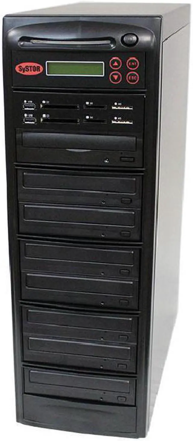 Main image of Systor Blu-ray BDXL Multi Media Center PLUS - Flash Memory Drive (USB/SD/CF/MS/MMC) to Disc Backup + 1 to 7 SATA CD/DVD/BD Duplicator (PMBC-P-BD-07)