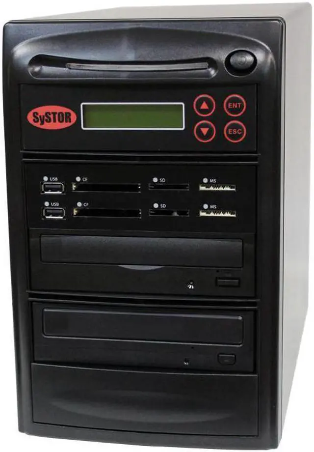 Main image of Systor Blu-ray BDXL Multi Media Center PLUS - Flash Memory Drive (USB/SD/CF/MS/MMC) to Disc Backup + 1 to 1 SATA CD/DVD/BD Duplicator (PMBC-P-BD-01)