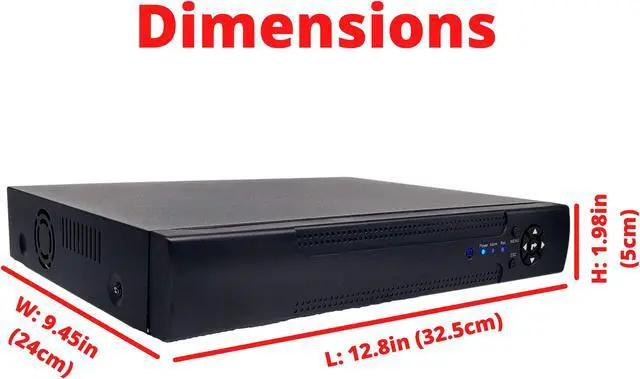 Alt view image 7 of 7 - Evertech 16 Channel Digital Video Recorder 4TB Hard Drive for Continuous Recording Compatible with 1080p/720p AHD TVI CVI and Analog (CVBS) Security Cameras Easy Mobile Remote Access email Alert