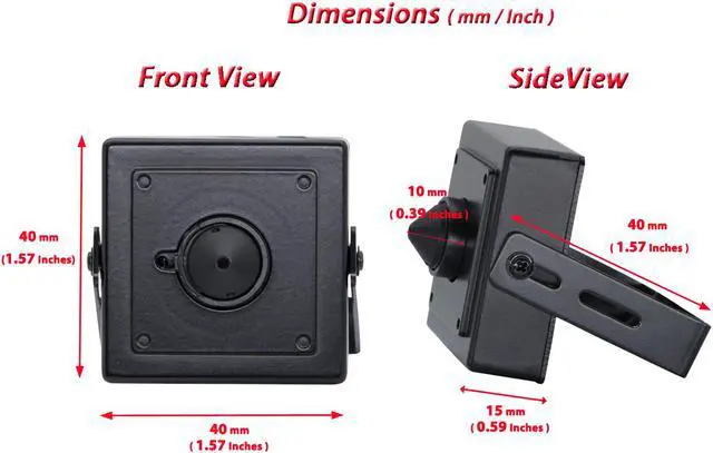 Alt view image 4 of 11 - Evertech 1080p HD 4in1 AHD TVI CVI, ANALOG Indoor Hidden Camera with Pinhole Lens