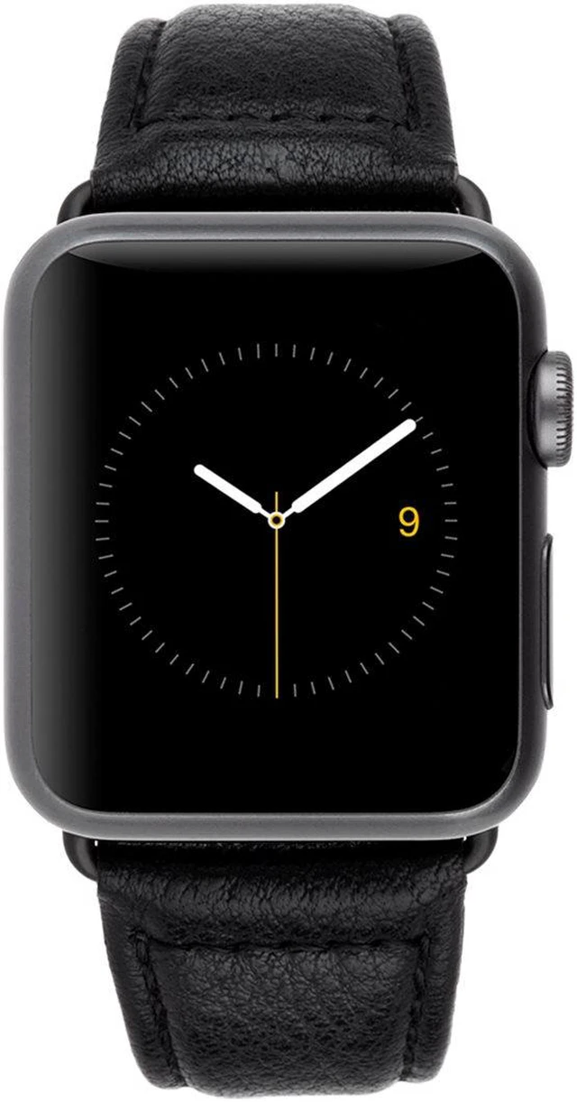 Alt view image 7 of 15 - Case-Mate Black Signature Leather 38mm or 40mm Apple Watch Band