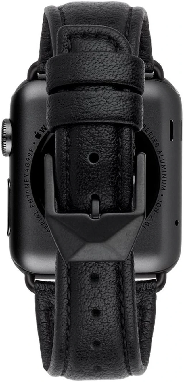 Alt view image 9 of 15 - Case-Mate Black Signature Leather 38mm or 40mm Apple Watch Band