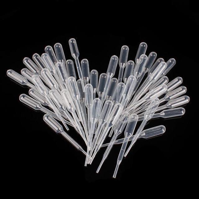 Main image of A Set 0.2ML Plastic Disposable Transfer Pasteur Pipettes Pipet 60mm Droppers