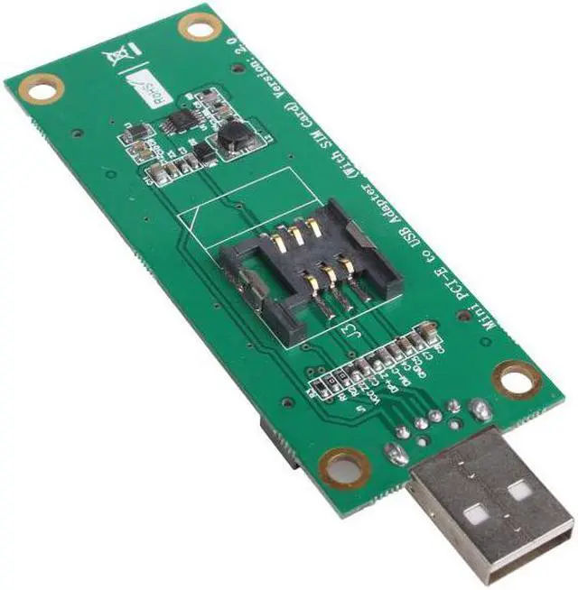 Alt view image 8 of 13 - Mini PCI-e Wireless to USB Adapter card With SIM Card Slot Test WWAN module