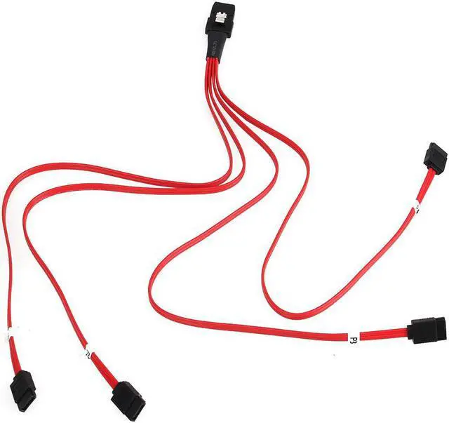 Alt view image 3 of 3 - Red Rapidly HDD Hard Drive Splitter Cable 4i SFF-8087 36P to 4 SATA 7P