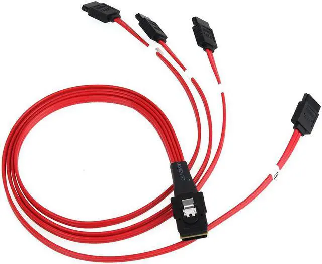 Main image of 6Gbps Mini SAS 4i SFF-8087 36P to 4 SATA 7P HDD Hard Drive Splitter Cable 1M