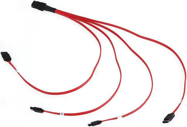 Alt view image 2 of 3 - 6Gbps Mini SAS 4i SFF-8087 36P to 4 SATA 7P HDD Hard Drive Splitter Cable 1M