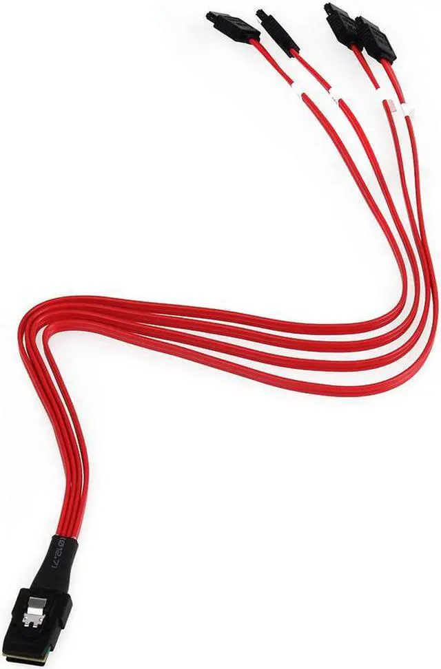 Alt view image 3 of 3 - 6Gbps Mini SAS 4i SFF-8087 36P to 4 SATA 7P HDD Hard Drive Splitter Cable 1M
