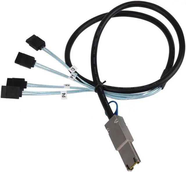 Alt view image 3 of 3 - SFF-8088 Hard Disk Splitter Cable SAS 26Pin to 4 SATA 7Pin 12Gbps 100cm