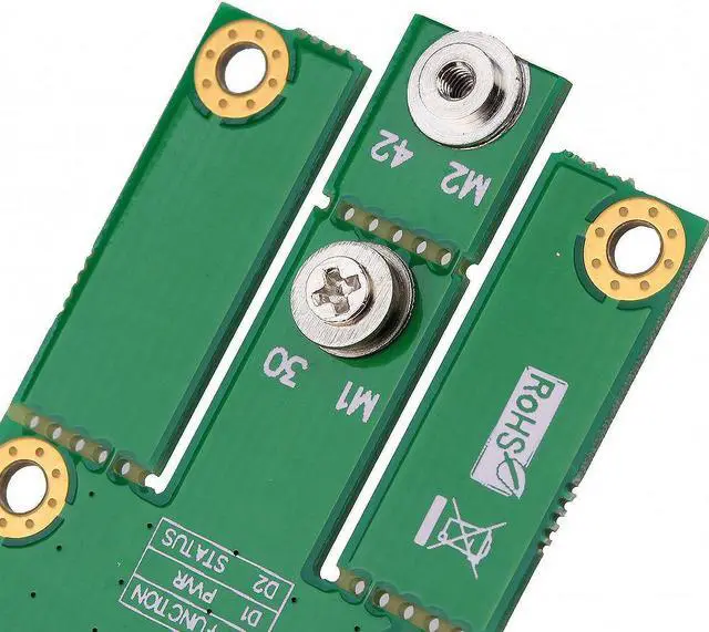 Alt view image 6 of 6 - M.2 NGFF / Key E Card to mPCIe (PCIe+USB) Adapter For Laptop Desktop mPCIe slot