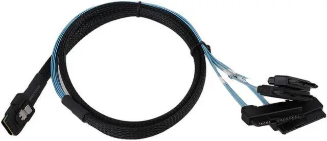 Main image of 1m Mini SAS SATA SFF-8087 to 4 SFF-8482 15P Hard Disk Serve Data Cable 15P