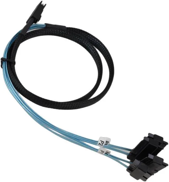 Alt view image 2 of 6 - 1m Mini SAS SATA SFF-8087 to 4 SFF-8482 15P Hard Disk Serve Data Cable 15P