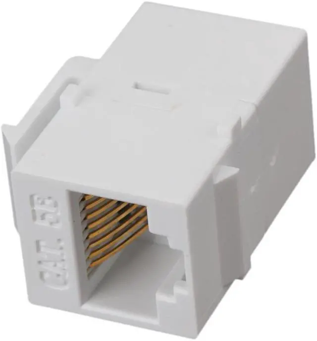 Alt view image 3 of 6 - 5pcs Cat5 RJ45 Coupler Female Adapter For Keystone Panel White