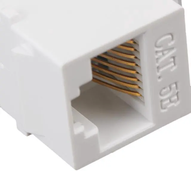 Alt view image 4 of 6 - 5pcs Cat5 RJ45 Coupler Female Adapter For Keystone Panel White