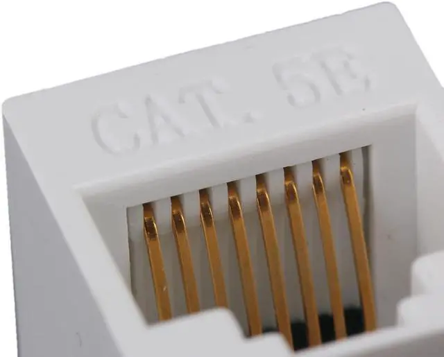 Alt view image 6 of 6 - 5pcs Cat5 RJ45 Coupler Female Adapter For Keystone Panel White