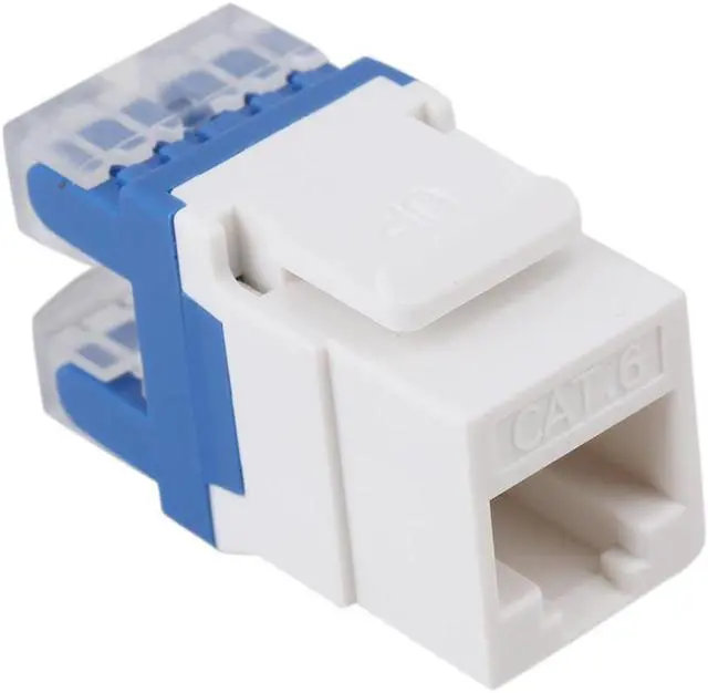 Alt view image 3 of 6 - 5pcs Cat6 RJ45 Gigabit Coupler Adapter For Keystone Panel 180°
