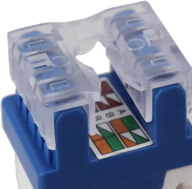 Alt view image 4 of 6 - 5pcs Cat6 RJ45 Gigabit Coupler Adapter For Keystone Panel 180°