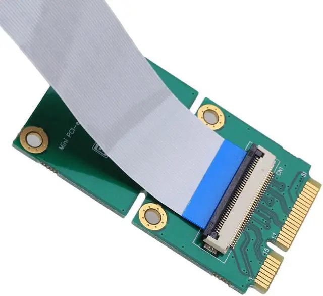 Alt view image 4 of 6 - Mini PCI-E to PCI-E Express 1X +USB Riser Card with FFC Cable Up to 2.5Gpbs