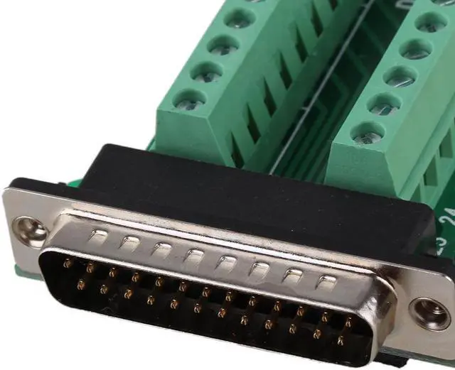 Alt view image 5 of 6 - DB25-G2-00 Male 25Pin Port Breakout PCB Board Terminal Connectors Riveting Teeth