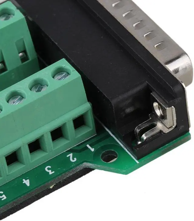 Alt view image 6 of 6 - DB25-G2-00 Male 25Pin Port Breakout PCB Board Terminal Connectors Riveting Teeth