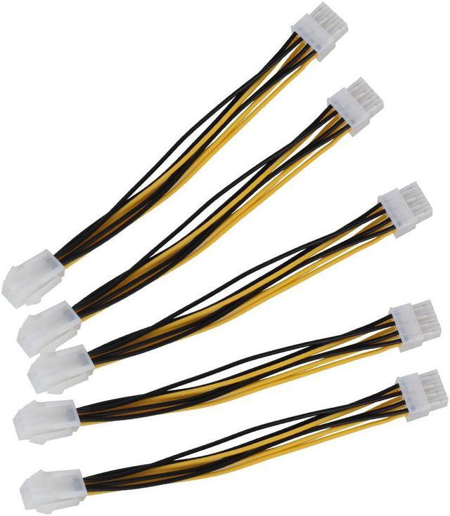 Main image of 5 x ATX 12V EPS CPU Power Cable 4 Pin Male to 8 Pin Female For PC Computer