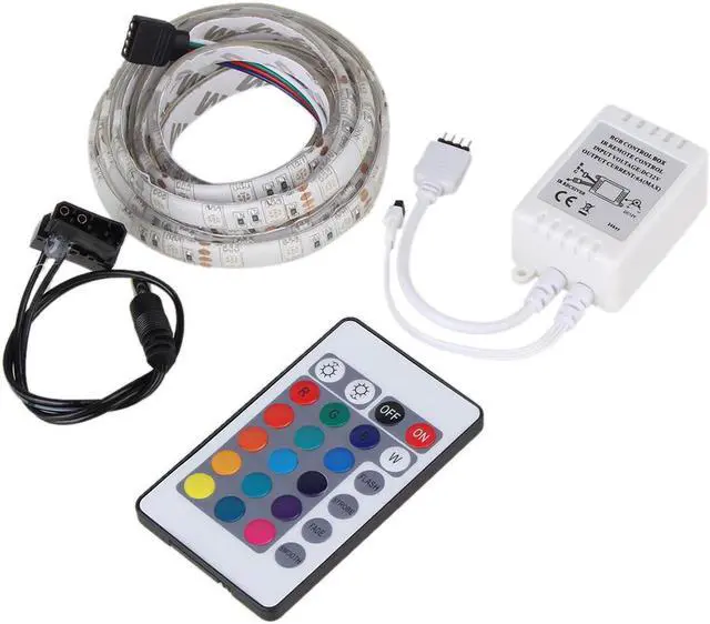 Main image of 5050 RGB Multicolor LED Light Strip 24 Key Remote Control Power Supply 90 Light