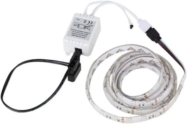 Alt view image 3 of 6 - 5050 RGB Multicolor LED Light Strip 24 Key Remote Control Power Supply 90 Light