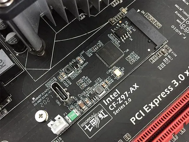 Alt view image 3 of 9 - USB 3.2 Gen 2 (10 Gbps) 1-Port Type-C M.2 22x60 B+M key Controller Card