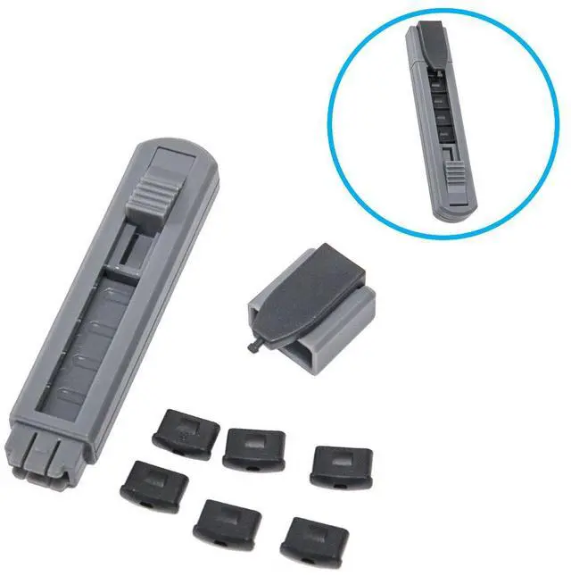 Main image of 6 Piece USB-C Type-C Port Blocker with Removal Tool