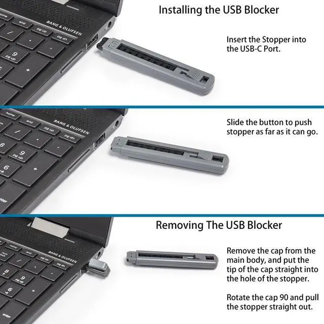 Alt view image 2 of 17 - USB Port Blocker with 1 Key and 6 USB Type A Lock