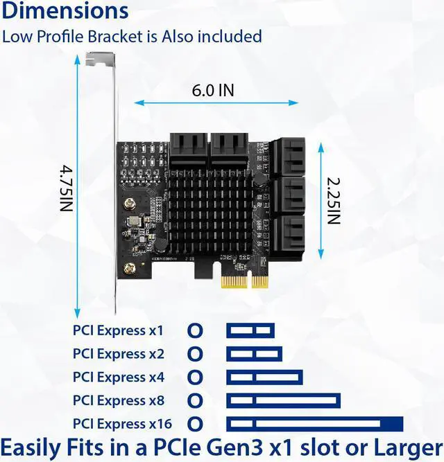 Alt view image 4 of 16 - IO Crest 10 Port SATA III to PCIe 3.0 x1 NON-RAID Expansion Card SYPEX40167