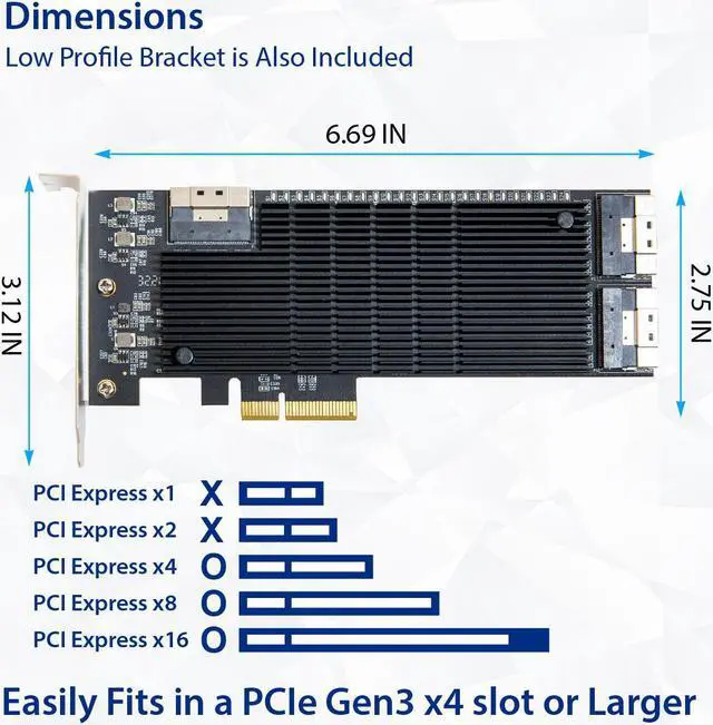 Alt view image 5 of 9 - 24 Port SATA III to PCIe 3.0 x4 NON-RAID Expansion Card