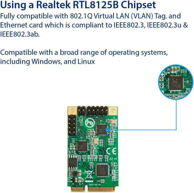 Alt view image 5 of 12 - Dual 2.5 Gigabit mini PCIe Ethernet Network Expansion Card