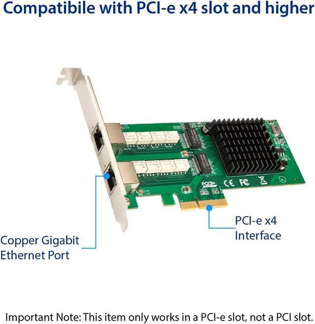 Alt view image 4 of 5 - Dual Port Copper Gigabit Ethernet PCI-e x4 Bypass Server Adapter Intel i350-am2 Based