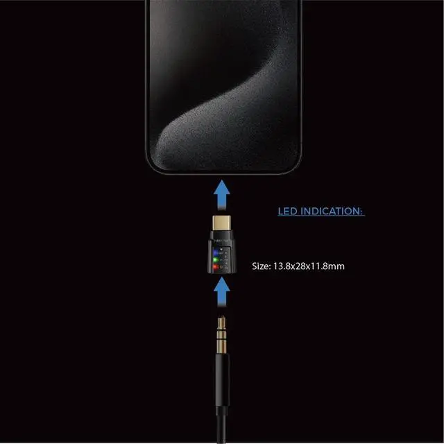 Alt view image 5 of 6 - 384K/32-bit DSD128 USB-C DAC Audio Adapter to 3.5mm Game sound booster