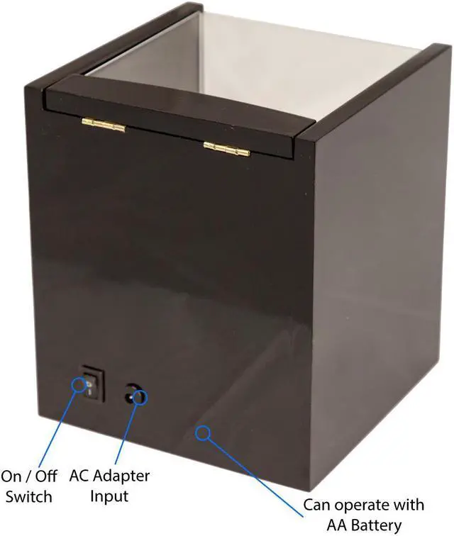 Alt view image 6 of 7 - Dual Watch Winder Store 4 Watch Automatic Quiet Rotation Top Display Box BLACK