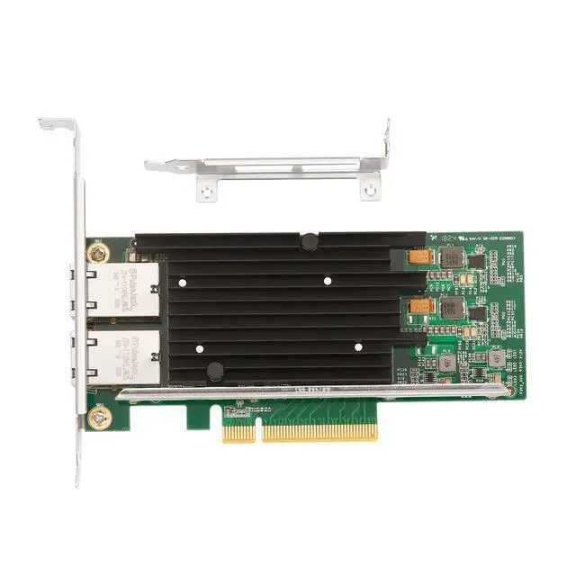 Alt view image 3 of 6 - Dual Port 10 Gigabit Ethernet PCI-e x8 Network Card Intel X540 Chipset