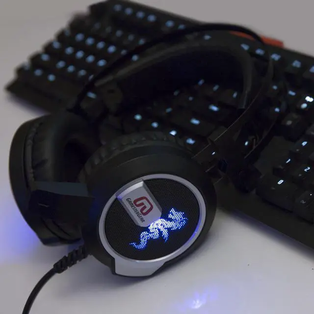Alt view image 2 of 12 - Gamestergear Falcon Over The Ear Stereo Pc Gaming Headset With Microphone Led Lights