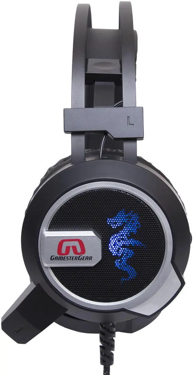 Alt view image 5 of 12 - Gamestergear Falcon Over The Ear Stereo Pc Gaming Headset With Microphone Led Lights