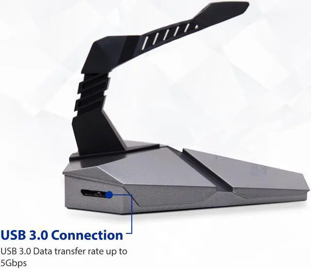 Alt view image 4 of 16 - LOKI RGB Gaming Mouse Bungee With USB 3.0 Hub and Micro SD Card Reader - AC 5v Power Adapter is Included