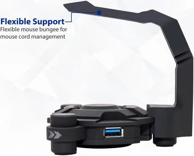 Alt view image 2 of 20 - NARFI Gaming Mouse Bungee and USB 3.0 Hub AC 5v Power Adapter is Included - CL-HUB53003