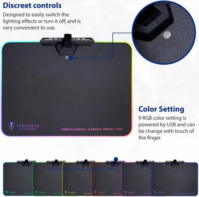 Main image of SYBA MULTIMEDIA INC CL-ACC53004 RGB HARD SURFACE MOUSE PAD