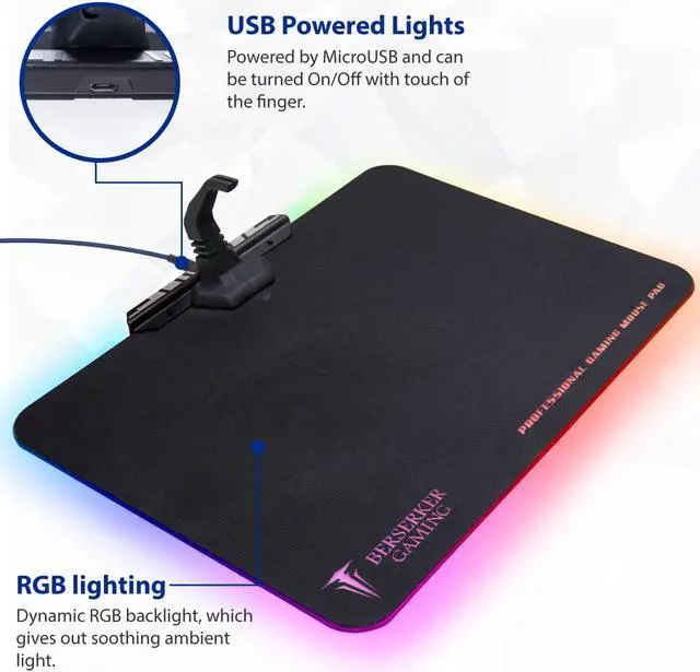 Alt view image 2 of 17 - SYBA MULTIMEDIA INC CL-ACC53004 RGB HARD SURFACE MOUSE PAD